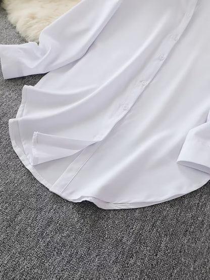 WHITE BUTTON DOWN SHIRT