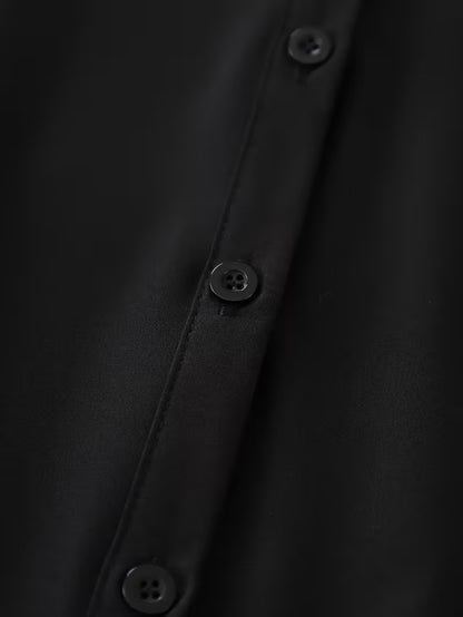 BLACK BUTTON DOWN SHIRT