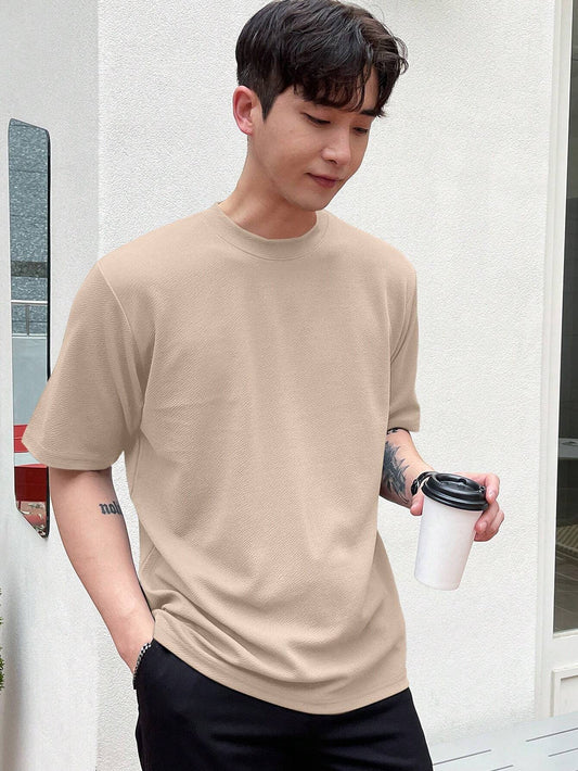 MEN'S PLAIN BEIGE TEE