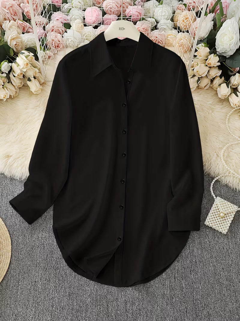 BLACK BUTTON DOWN SHIRT