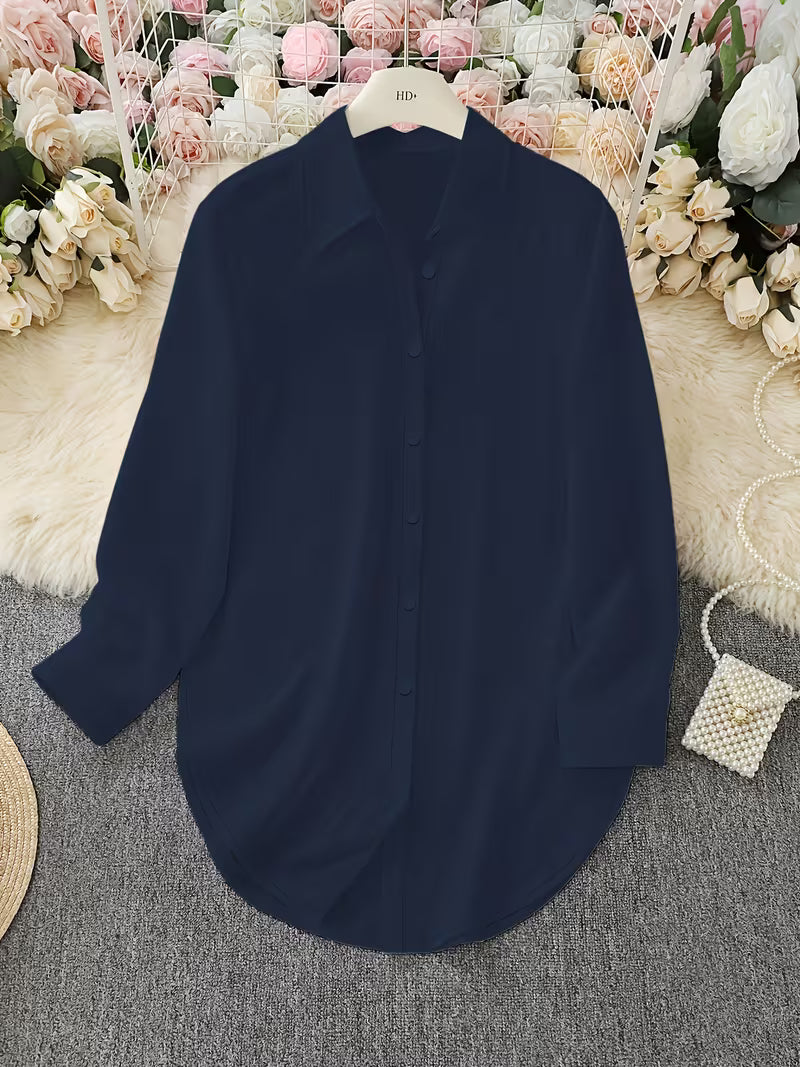 NAVY BLUE BUTTON DOWN SHIRT