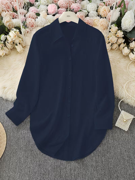 NAVY BLUE BUTTON DOWN SHIRT