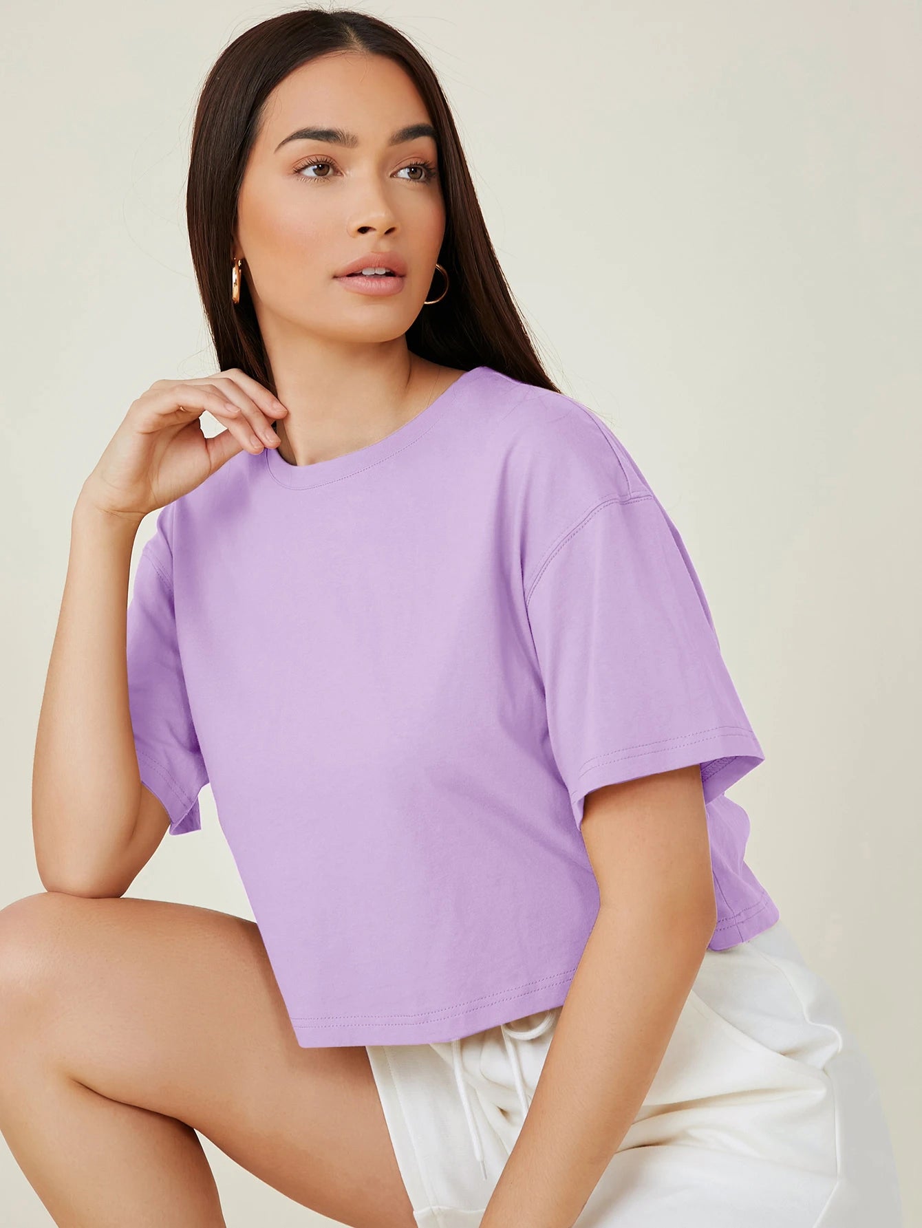 Basic Lilac Croptop