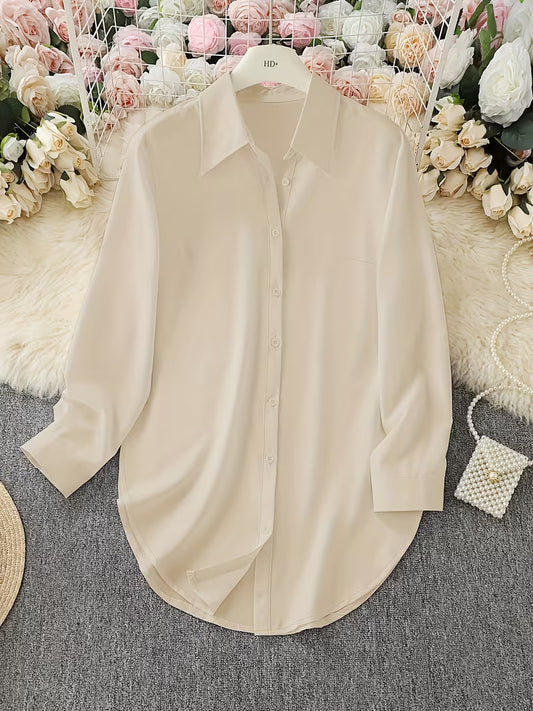 BEIGE BUTTON DOWN SHIRT