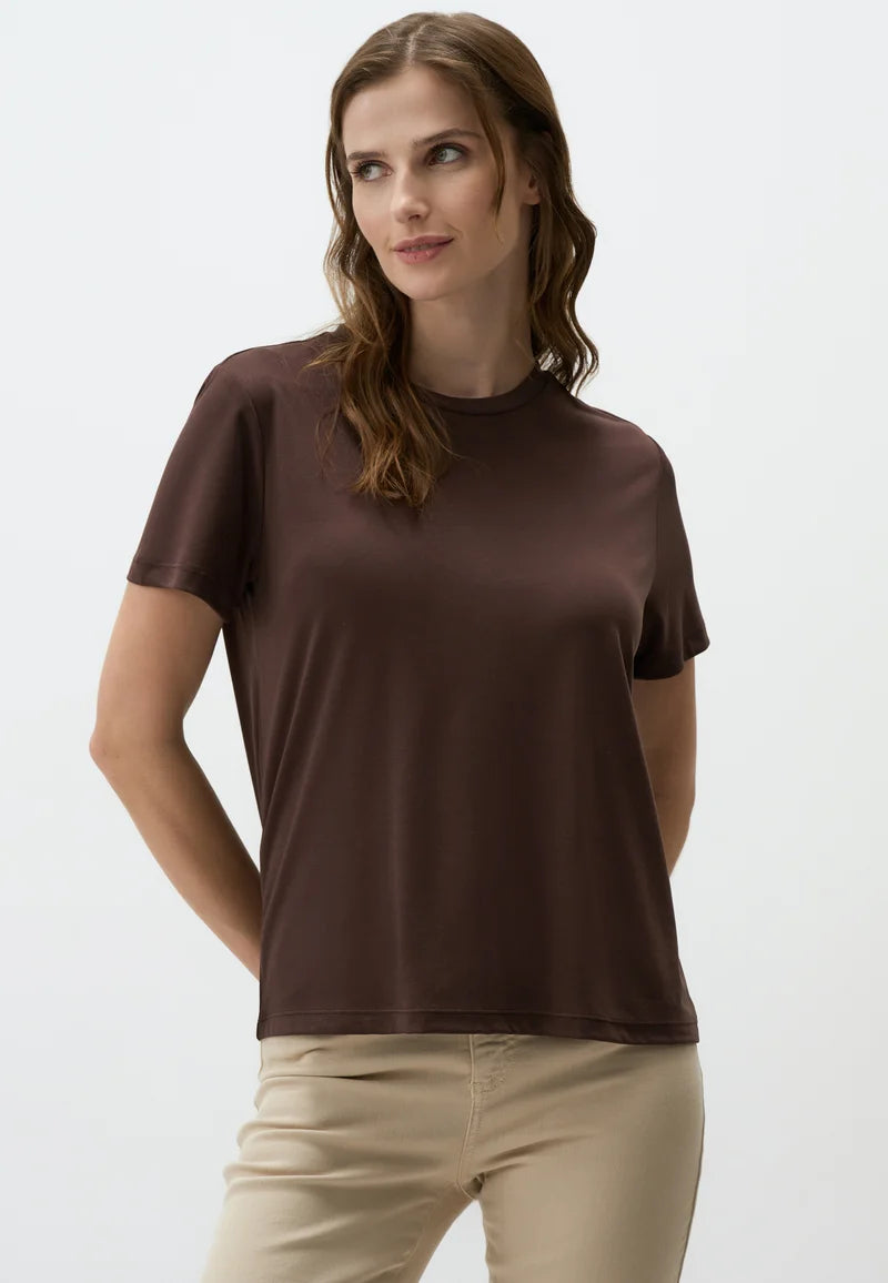 BASIC BROWN TEE PLAIN