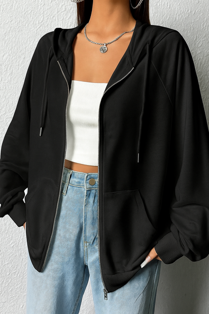 Basic Black Zipper - White inner