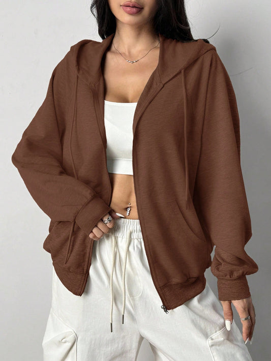 Basic Brown Zipper - White inner