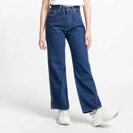 MID BLUE Wide Leg Jeans