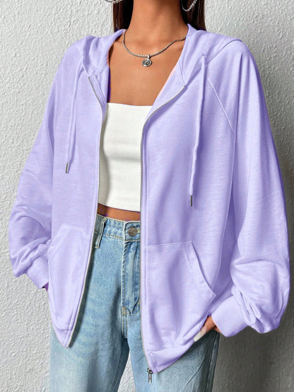 Basic Lilac Zipper - White inner