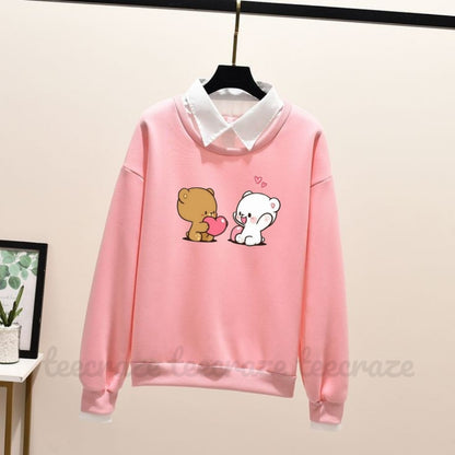 PINK COLLAR SWEATSHIRT Pairs