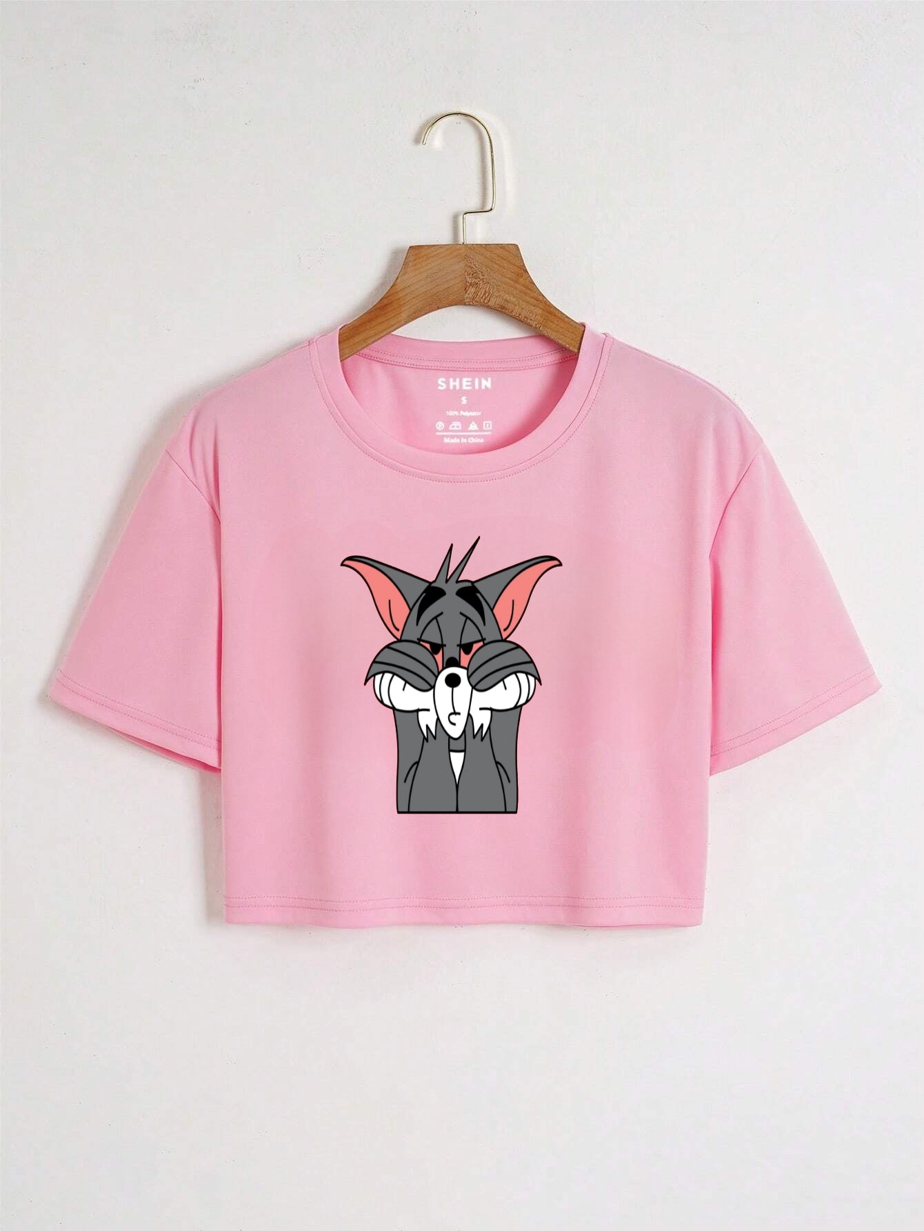 PINK CROP TEE CONFUSE TOM