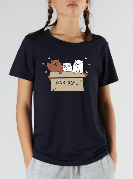 BLACK TEE FREE BEAR