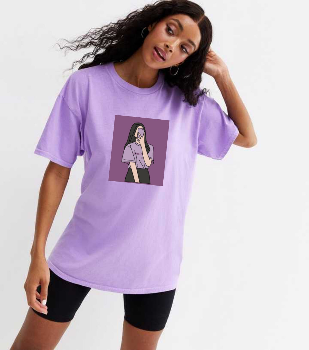 LILAC T-SHIRT SELFIE GIRL