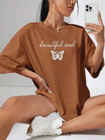 BROWN T-SHIRT BEAUTIFUL SOUL