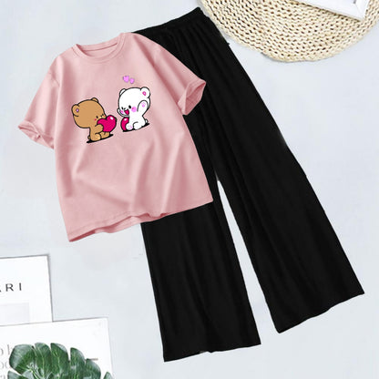 BLACK FLAPPER -PINK T-SHIRT PAIRS