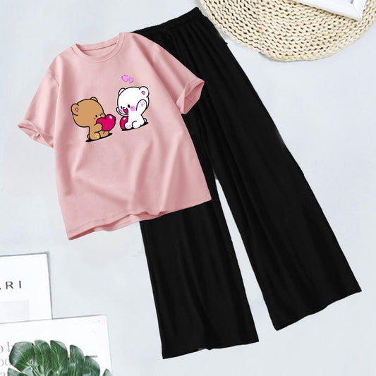 BLACK FLAPPER -PINK T-SHIRT PAIRS