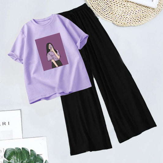 BLACK FLAPPER - LILAC TEE SELFIE GIRL