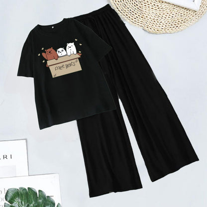 BLACK FLAPPER - BLACK T-SHIRT FREE BEAR