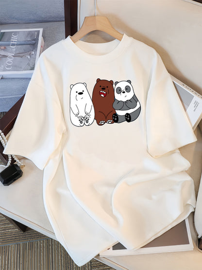 WHITE T-SHIRT THREE BEARS