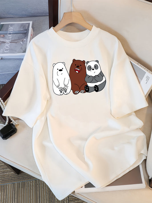 WHITE T-SHIRT THREE BEARS