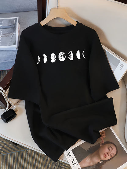 BLACK T-SHIRT MOONIT JOURNEY