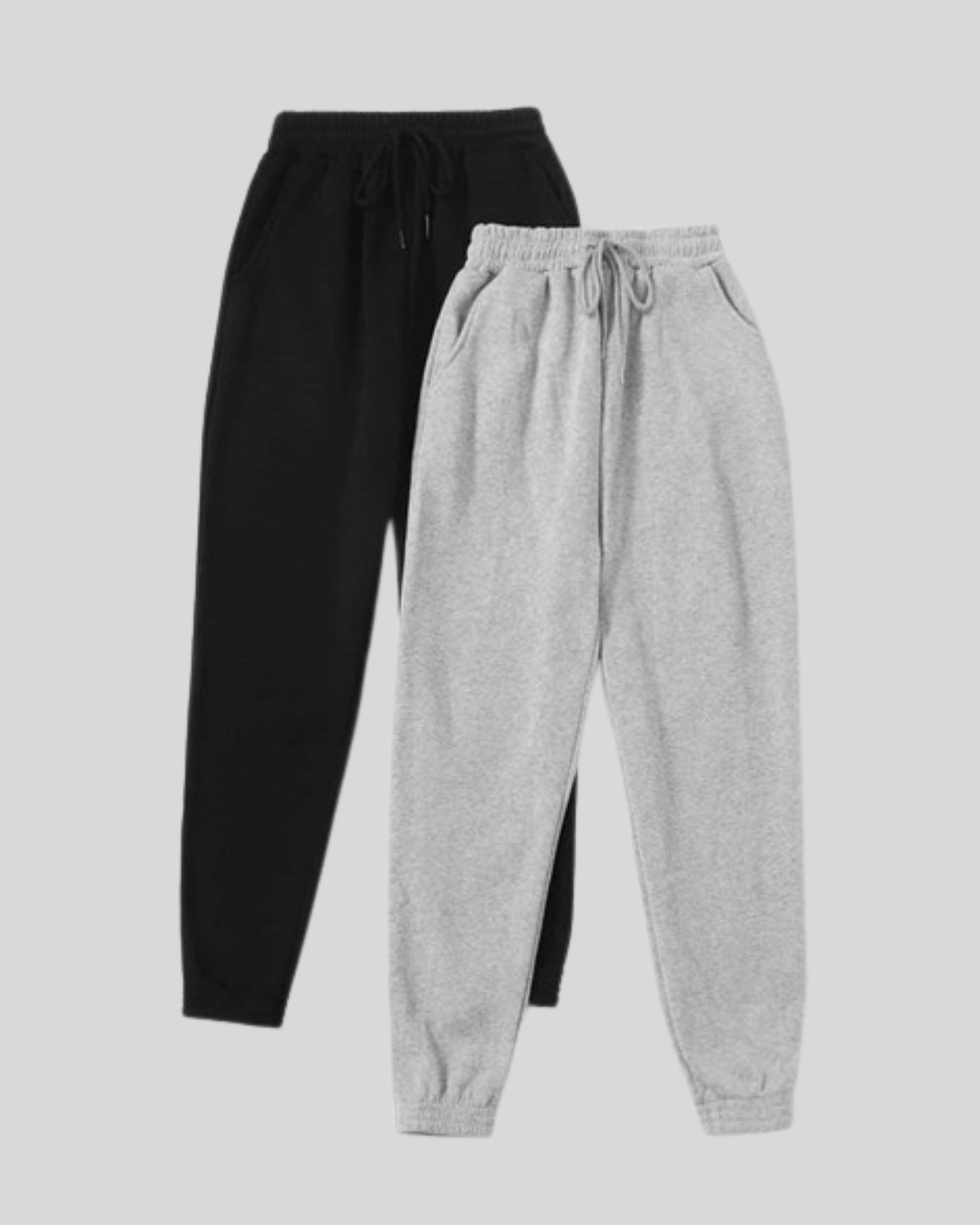 PACK OF 2 BLACK AND GREY TROUSER