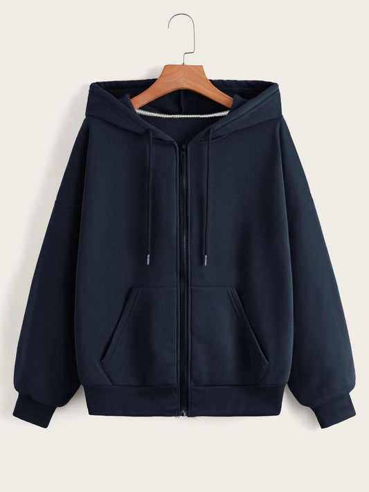 Basic Navy Blue Zipper