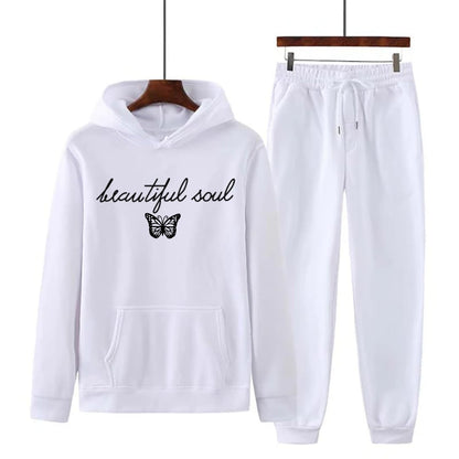 WHITE HOODIE BEAUTIFUL SOUL - WHITE FLAPPER