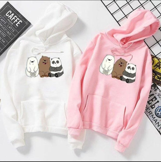 PACK OF 2 HOODIES WHITE HOODIE 3 BEARS - PINK HOODIE 3 BEARS