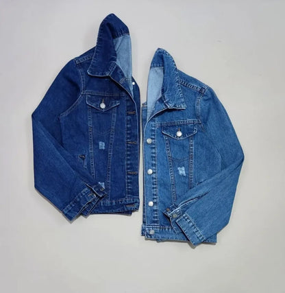 PACK OF TWO SKY BLUE-DARK BLUE DENIM JACKET