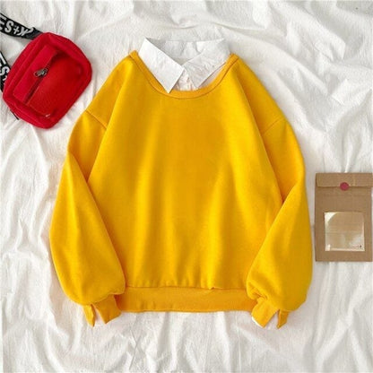 UNISEX YELLOW COLLAR SWEATSHIRT