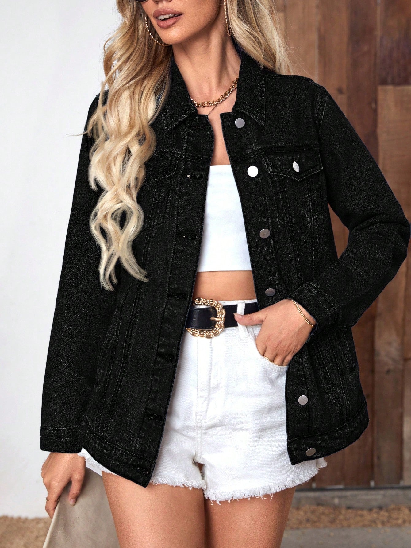 BLACK DENIM JACKET