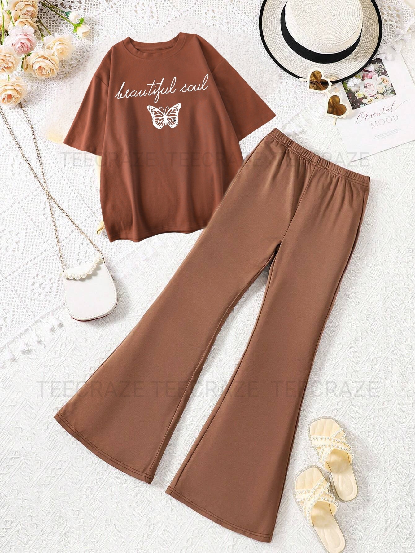 BROWN FLAPPER - BROWN T-SHIRT BEAUTIFUL SOUL 