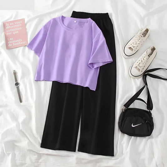 Black flapper - Lilac Crop Top
